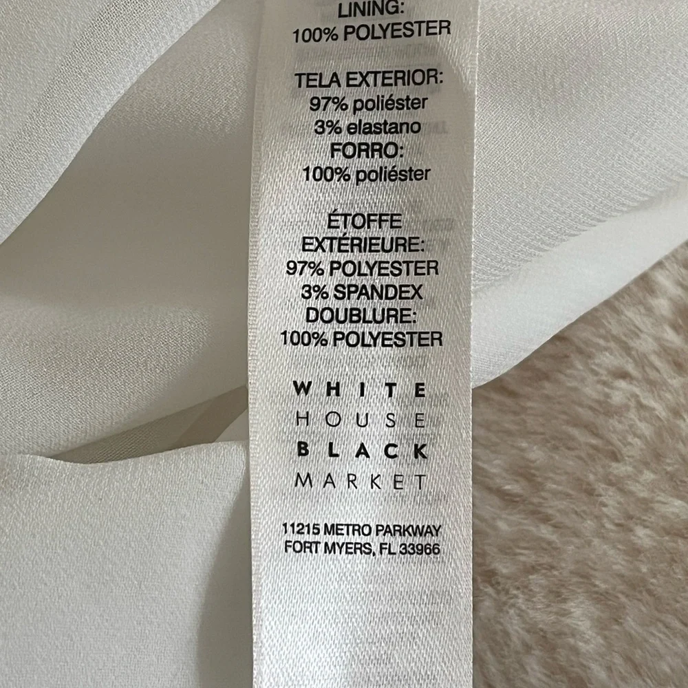 White House Black Market V-Neck Sleeveless White Blouse NWT! - Picture 7 of 11